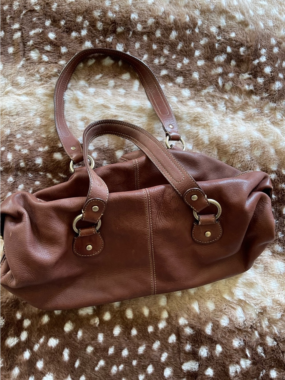Vintage Liz Claiborne brown slouchy purse